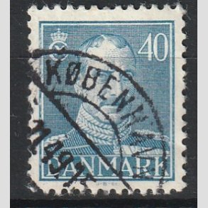 FRIMRKER DANMARK | 1942-44 - AFA 280 - Chr. X 40 re bl - Lux Stemplet 