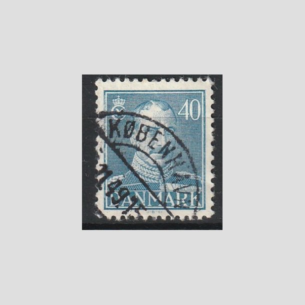 FRIMRKER DANMARK | 1942-44 - AFA 280 - Chr. X 40 re bl - Lux Stemplet "KBENHAVN"