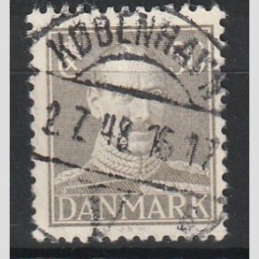 FRIMRKER DANMARK | 1945 - AFA 289 - Chr. X 50 re gr - Lux Stemplet 