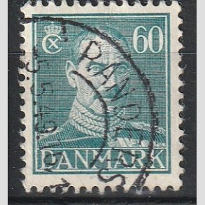 FRIMRKER DANMARK | 1944 - AFA 284 - Chr. X 60 re blgrn - Lux Stemplet 