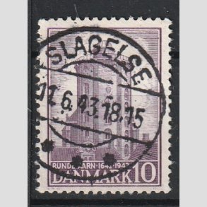 FRIM�RKER DANMARK | 1942 - AFA 273 - Rundet�rn 10 �re violet - Lux Stemplet 