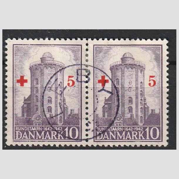 FRIMRKER DANMARK | 1944 - AFA 283 - Rundetrn + 5/10 re violet provisorium par - Lux Stemplet "LEBY"