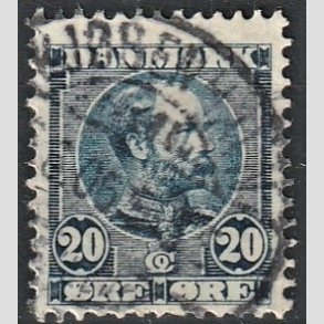 FRIMRKER DANMARK | 1904-05 - AFA 48 - Chr. IX 20 re bl - Stemplet 