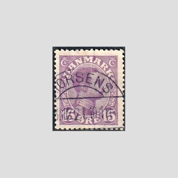 FRIMRKER DANMARK | 1913 - AFA 70 - Chr. X 15 re violet (2K) - Lux Stemplet "HORSENS"