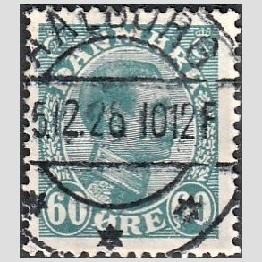 FRIMRKER DANMARK | 1921-22 - AFA 130 - Chr. X 60 re blgrn - Lux Stemplet 