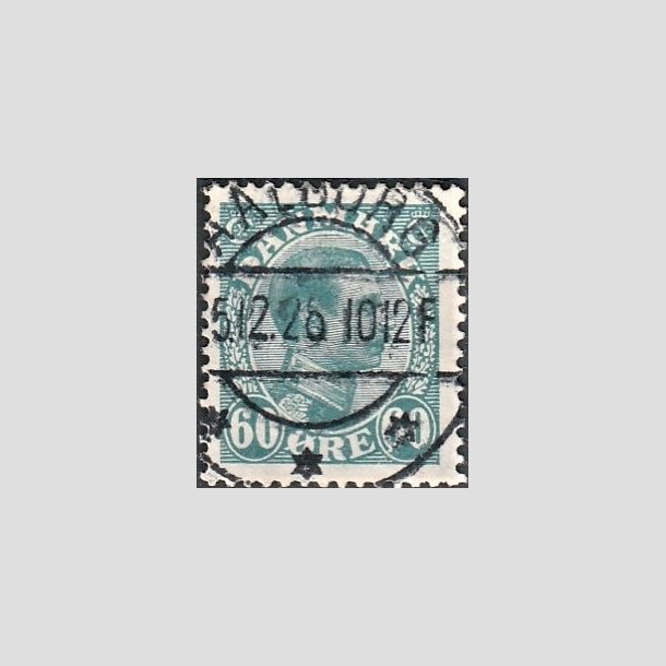 FRIMRKER DANMARK | 1921-22 - AFA 130 - Chr. X 60 re blgrn - Lux Stemplet "AALBORG"