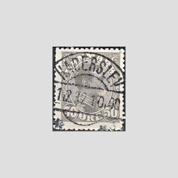 FRIMRKER DANMARK | 1921-22 - AFA 129a - Chr. X 50 re gr - Lux Stemplet "HADERSLEV"