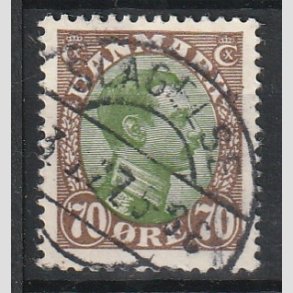 FRIMRKER DANMARK | 1918-20 - AFA 108 - Chr. X 70 re brun/grn - Lux Stemplet 