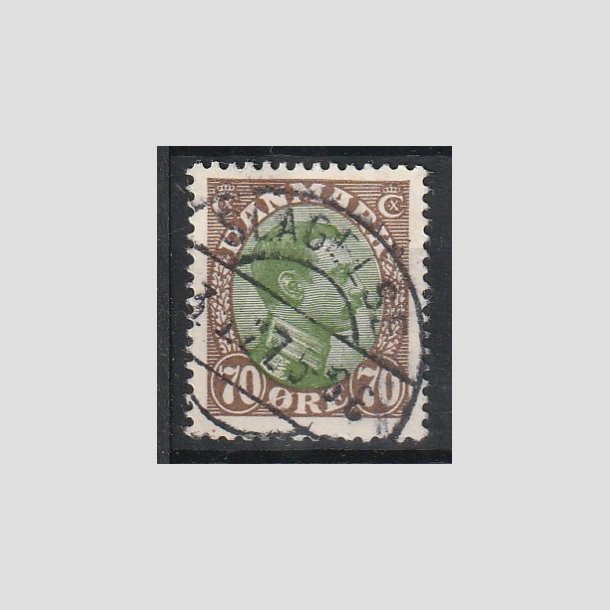 FRIMRKER DANMARK | 1918-20 - AFA 108 - Chr. X 70 re brun/grn - Lux Stemplet "SLAGELSE"