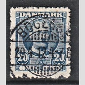 FRIM�RKER DANMARK | 1907 - AFA 56a - Frederik VIII 20 �re ultramarin - Stemplet 