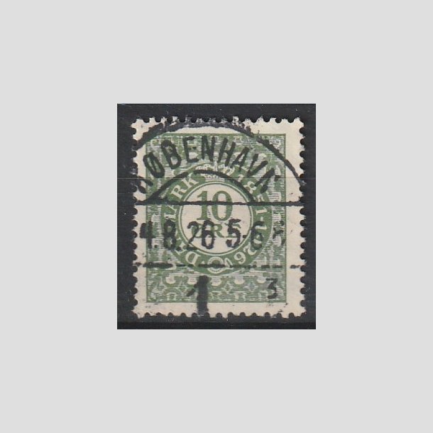 FRIMRKER DANMARK | 1926 - AFA 154 - Frimrkets 75 rs jubilum 10 re grn - Pragt Stemplet "KBENHAVN"