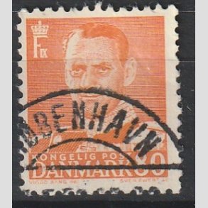 FRIMRKER DANMARK | 1952-53 - AFA 341 - Fr. IX 80 re orange - Lux Stemplet 