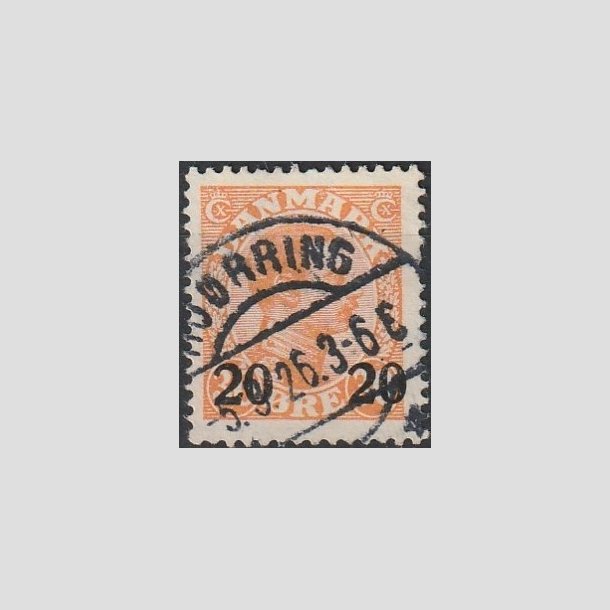 FRIMRKER DANMARK | 1926 - AFA 152 - 20 20/30 re orange Chr. X provisorier - Lux Stemplet "HJRRING"