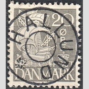 FRIM�RKER DANMARK | 1933 - AFA 204 - Karavel 20 �re gr� Type I - Lux Stemplet 