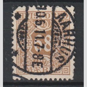 FRIMRKER DANMARK | 1907 - AFA 7 - 68 re brun Avisporto - Stemplet 