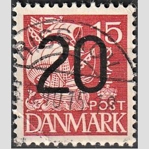FRIMRKER DANMARK | 1940 - AFA 264 - 20/15 re rd Provisorier - Lux Stemplet 