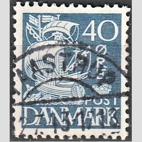 FRIM�RKER DANMARK | 1940 - AFA 260 - Karavel 40 �re bl� Type II - Lux Stemplet 