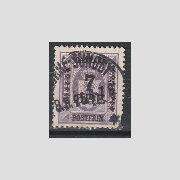 FRIMRKER DANMARK | 1926 - AFA 165 - 7/15 re violet Provisorier - Lux Stemplet "NRRE SUNDBY"