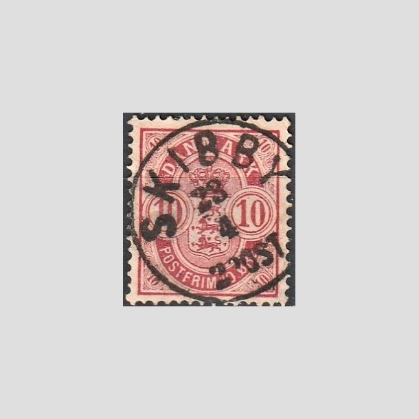 FRIMRKER DANMARK | 1884-85 - AFA 35 - 10 re rd - Pragt Stemplet "SKIBY"