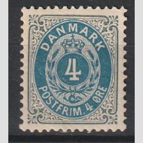 FRIM�RKER DANMARK | 1895 - AFA 23B - 4 �re gr�/bl� - Postfrisk