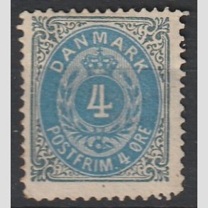 FRIM�RKER DANMARK | 1875 - AFA 23 - 4 �re gr�/bl� - Ubrugt