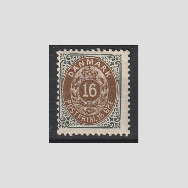 FRIMRKER DANMARK | 1895 - AFA 27B - 16 re gr/brun - Postfrisk