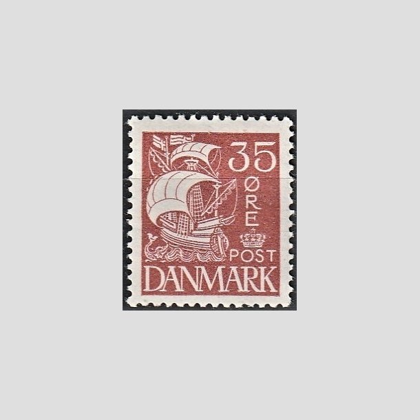 FRIMRKER DANMARK | 1927 - AFA 173 - Karavel 35 re brunrd - Postfrisk