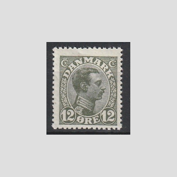 FRIMRKER DANMARK | 1918-20 - AFA 100 - Chr. X 12 re oliven - Postfrisk