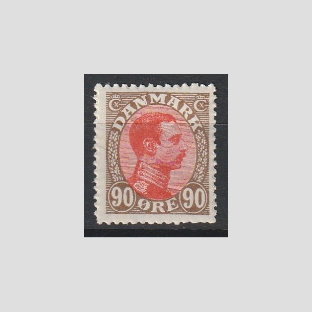 FRIMRKER DANMARK | 1918-20 - AFA 109 - Chr. X 90 re brun/rd - Postfrisk