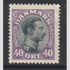 FRIMRKER DANMARK | 1918-20 - AFA 105 - Chr. X 40 re lilla/sort - Postfrisk