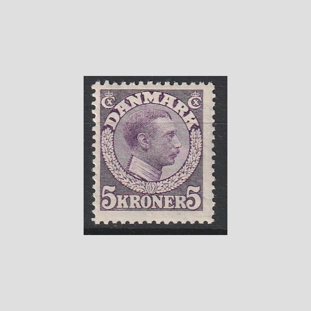 FRIMRKER DANMARK | 1918-20 - AFA 110 - Chr. X 5 Kroner violet - Postfrisk