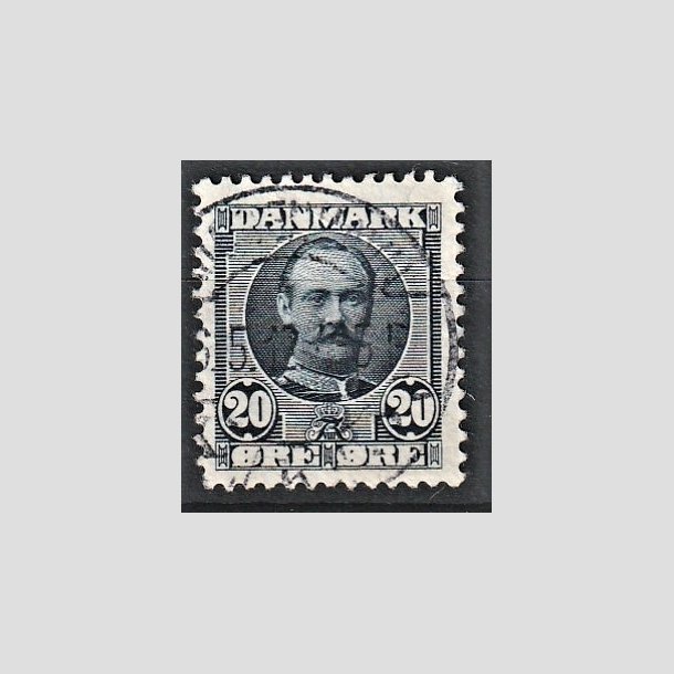 FRIMRKER DANMARK | 1907 - AFA 56 - Frederik VIII 20 re bl - Lux Stemplet "KJBENHAVN"