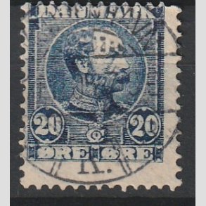 FRIMRKER DANMARK | 1904-05 - AFA 48 - Chr. IX 20 re bl - Stemplet 