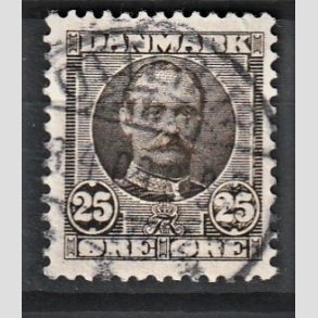 FRIM�RKER DANMARK | 1907 - AFA 57 - Frederik VIII 25 �re sepiabrun - Lux Stemplet Otterup