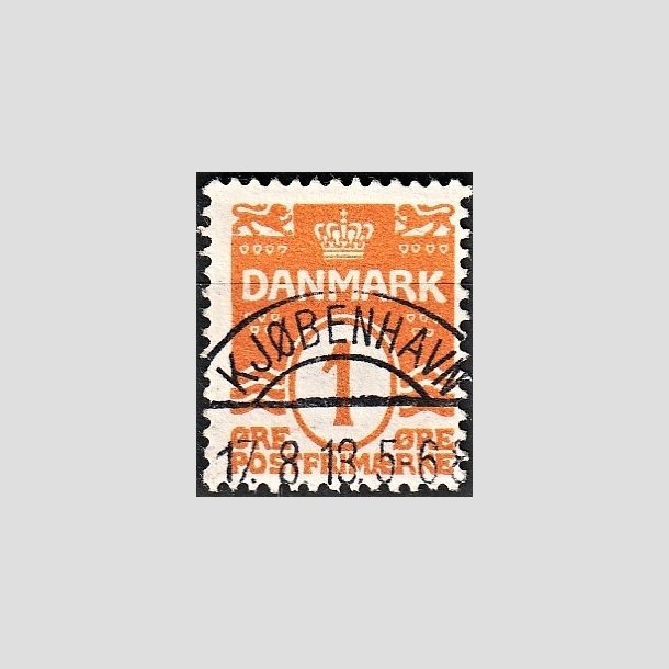 FRIMRKER DANMARK | 1905-06 - AFA 42 - Blgelinie 1 re orange - Pragt Stemplet "KJBENHAVN"