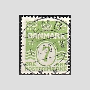 FRIM�RKER DANMARK | 1926-30 - AFA 167 - B�lgelinie 7 �re lysgr�n - Lux Stemplet 