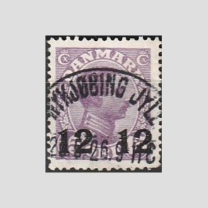 FRIMRKER DANMARK | 1926 - AFA 159 - 12 12/15 re violet Chr. X provisorier - Lux Stemplet 