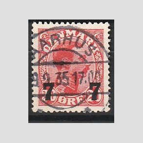 FRIMRKER DANMARK | 1927 - AFA 175 - 7 7/20 re rd provisorier (1K) - Pragt Stemplet 