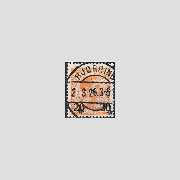 FRIMRKER DANMARK | 1926 - AFA 152 - 20 20/30 re orange Chr. X provisorier - Lux Stemplet "HJRRING"