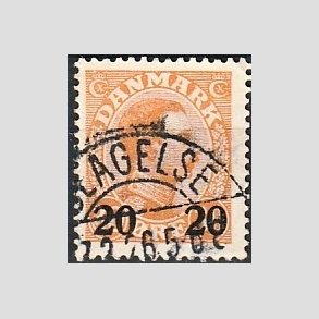 FRIMRKER DANMARK | 1926 - AFA 152 - 20 20/30 re orange Chr. X provisorier - Lux Stemplet 