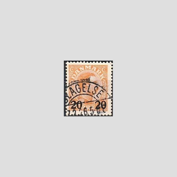 FRIMRKER DANMARK | 1926 - AFA 152 - 20 20/30 re orange Chr. X provisorier - Lux Stemplet "SLAGELSE"