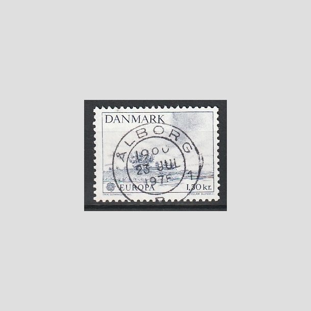 FRIMRKER DANMARK | 1977 - AFA 636 - Europamrke 1,30 Kr. bl - Pragt Stemplet "LBORG"