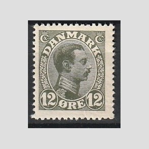 FRIMRKER DANMARK | 1918-20 - AFA 100 - Chr. X 12 re oliven - Ubrugt