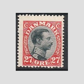 FRIMRKER DANMARK | 1918-20 - AFA 102 - Chr. X 27 re rd/sort - Ubrugt