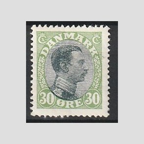 FRIMRKER DANMARK | 1918-20 - AFA 103 - Chr. X 30 re grn/sort - Ubrugt