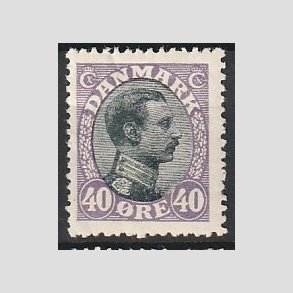 FRIMRKER DANMARK | 1918-20 - AFA 105 - Chr. X 40 re lilla/sort - Ubrugt