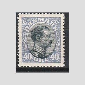 FRIMRKER DANMARK | 1918-20 - AFA 105a - Chr. X 40 re bllilla/sort - Ubrugt