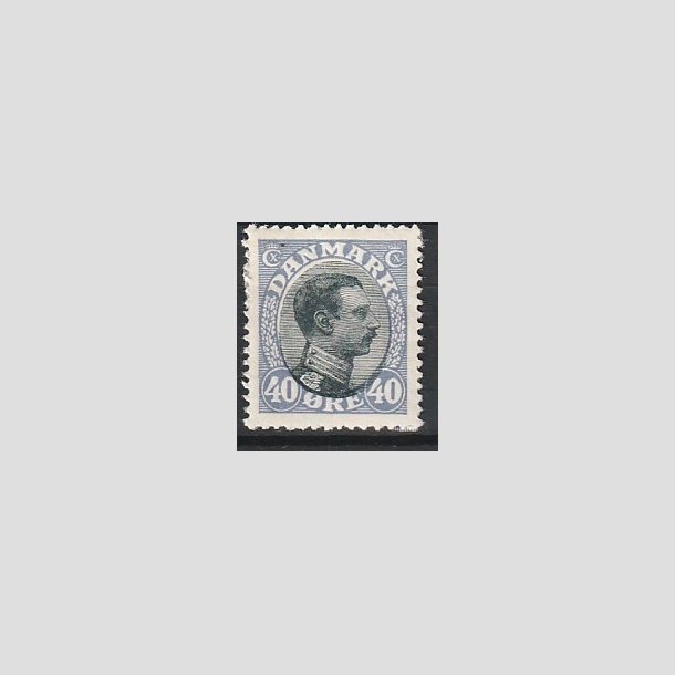 FRIMRKER DANMARK | 1918-20 - AFA 105a - Chr. X 40 re bllilla/sort - Ubrugt