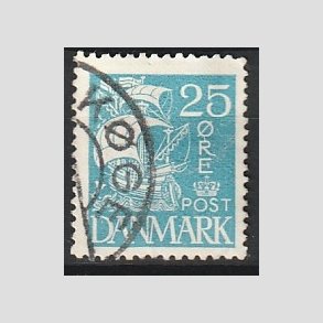 FRIM�RKER DANMARK | 1927 - AFA 171 - Karavel 25 �re bl� - Lux Stemplet 