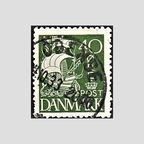 FRIM�RKER DANMARK | 1927 - AFA 174 - Karavel 40 �re gr�n - Lux Stemplet 